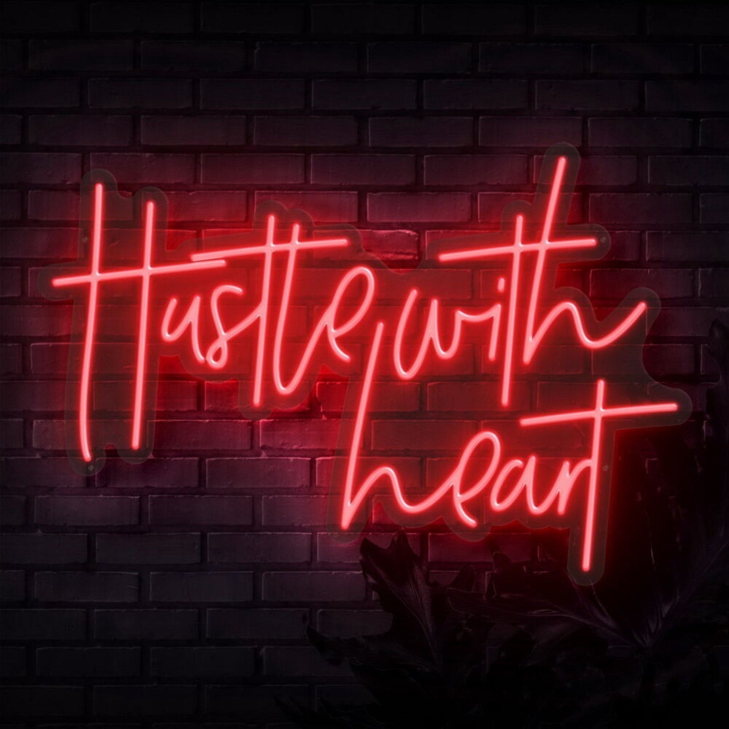 Hustle With Heart Led Neon Sign - Shineneon