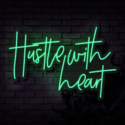 Hustle With Heart Led Neon Sign - Shineneon
