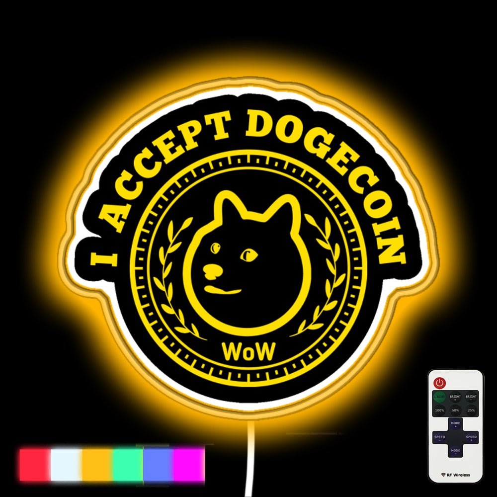 I Accept Dogecoin Led Neon Sign - Shineneon