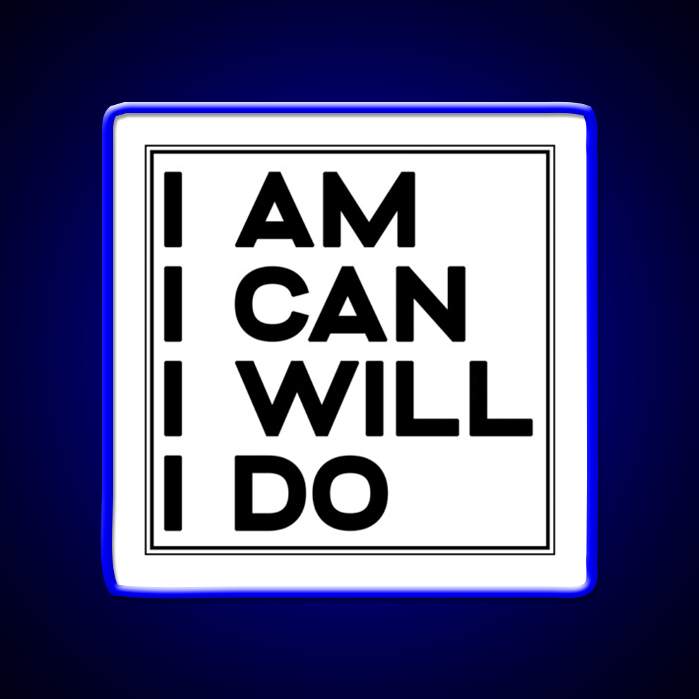 I Am I Can I Will I Do Gym Fitness Led Neon Sign Rgb Color - LED neon sign view 5