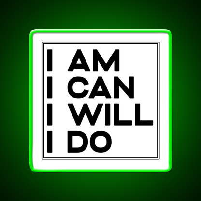 I Am I Can I Will I Do Gym Fitness Led Neon Sign Rgb Color - LED neon sign view 8