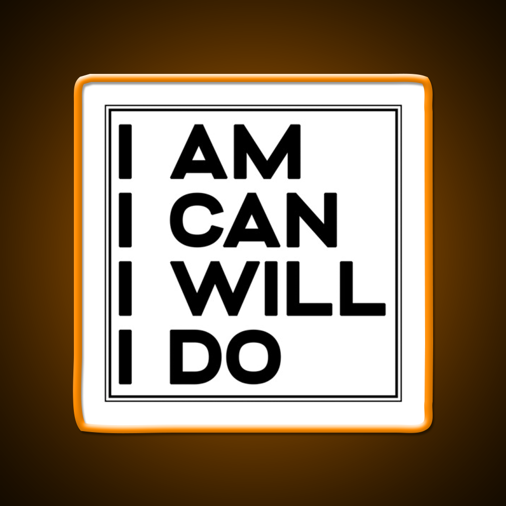 I Am I Can I Will I Do Gym Fitness Led Neon Sign Rgb Color - LED neon sign view 6