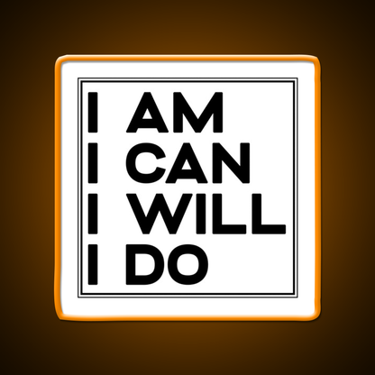 I Am I Can I Will I Do Gym Fitness Led Neon Sign Rgb Color - LED neon sign view 6