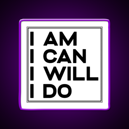 I Am I Can I Will I Do Gym Fitness Led Neon Sign Rgb Color - LED neon sign view 9