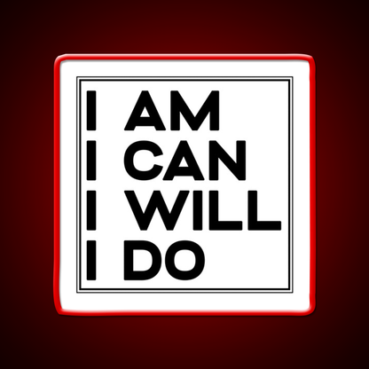 I Am I Can I Will I Do Gym Fitness Led Neon Sign Rgb Color - LED neon sign view 10