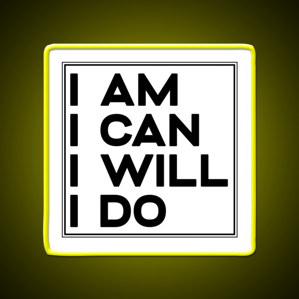 I Am I Can I Will I Do Gym Fitness Led Neon Sign Rgb Color - LED neon sign view 7