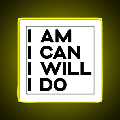 I Am I Can I Will I Do Gym Fitness Led Neon Sign Rgb Color - LED neon sign view 7