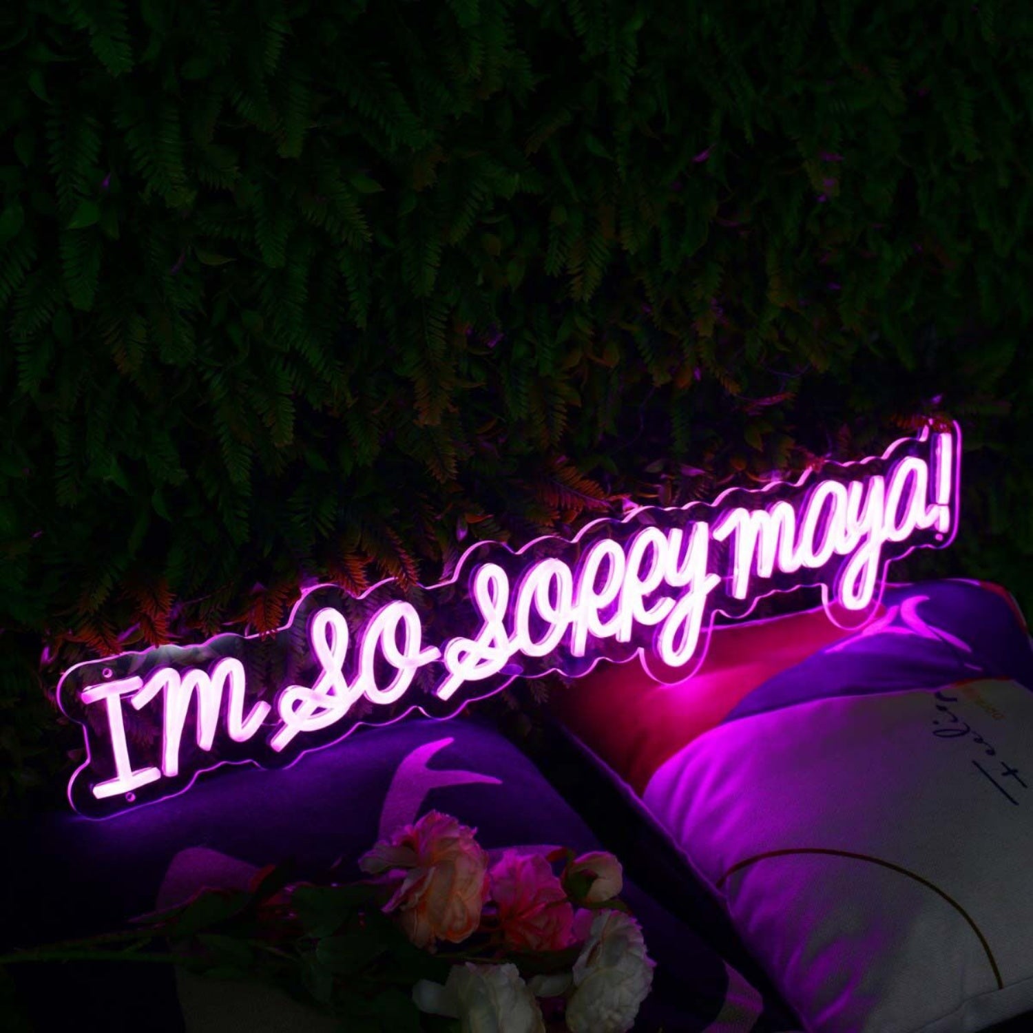 I Am So Sorry Maya Purple Led Neon Sign | Shineneon
