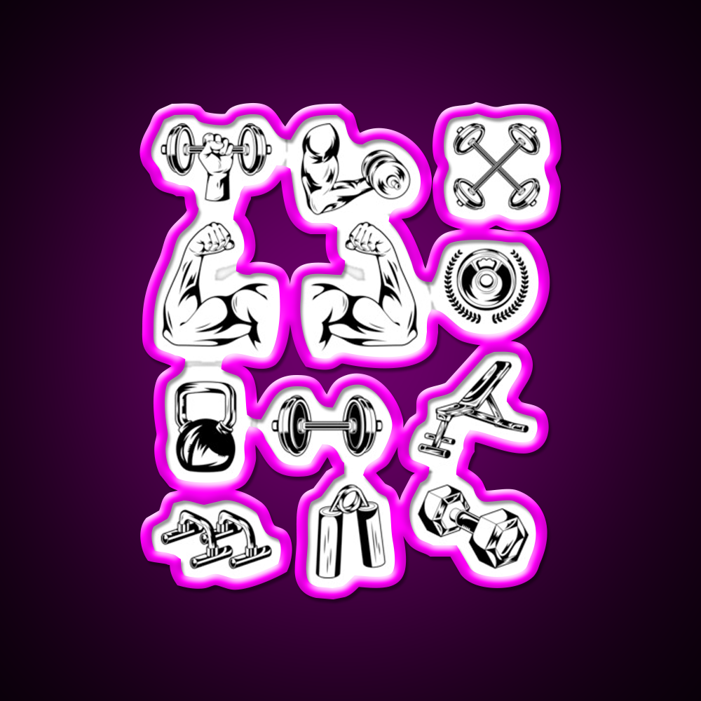 I Am Stronger Gym Fitness Led Neon Signs Pack Gym Fitness Led Neon Sign Rgb Color - Neon sign mounted on wall in room