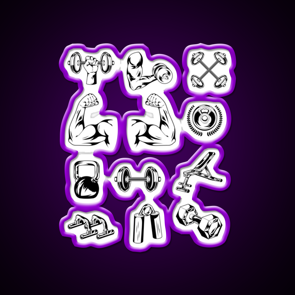 I Am Stronger Gym Fitness Led Neon Signs Pack Gym Fitness Led Neon Sign Rgb Color - LED neon sign view 9