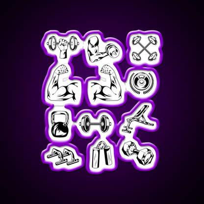 I Am Stronger Gym Fitness Led Neon Signs Pack Gym Fitness Led Neon Sign Rgb Color - LED neon sign view 9