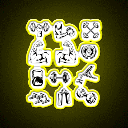 I Am Stronger Gym Fitness Led Neon Signs Pack Gym Fitness Led Neon Sign Rgb Color - Custom LED neon sign front view