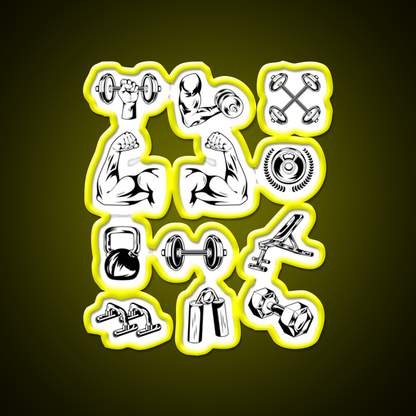 I Am Stronger Gym Fitness Led Neon Signs Pack Gym Fitness Led Neon Sign Rgb Color - LED neon sign view 7