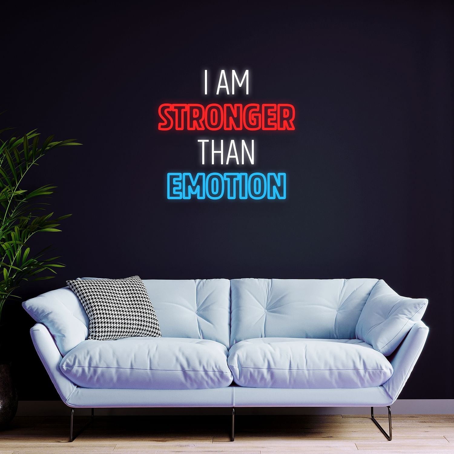 I Am Stronger Than Emotion Led Neon Signs Wall Art | Shineneon