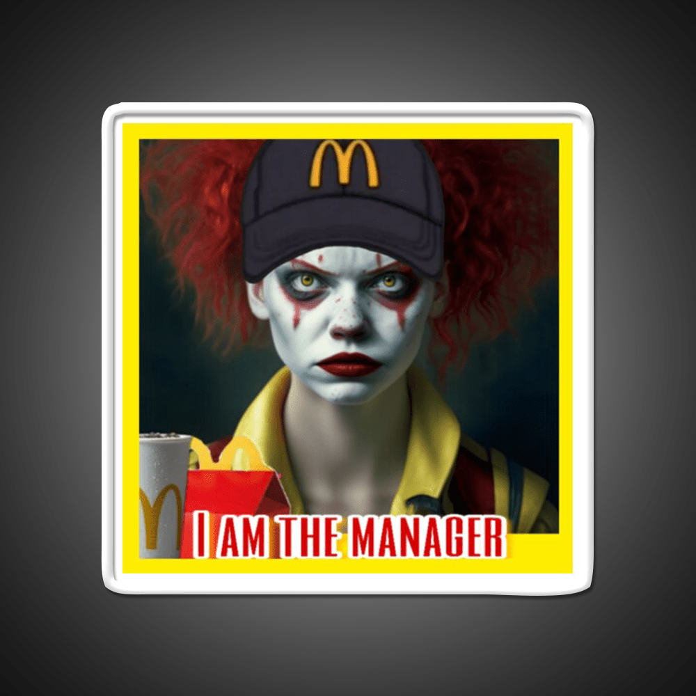 I Am The Manager Fast Food Led Neon Sign For Burger Place Rgb Color - Shineneon