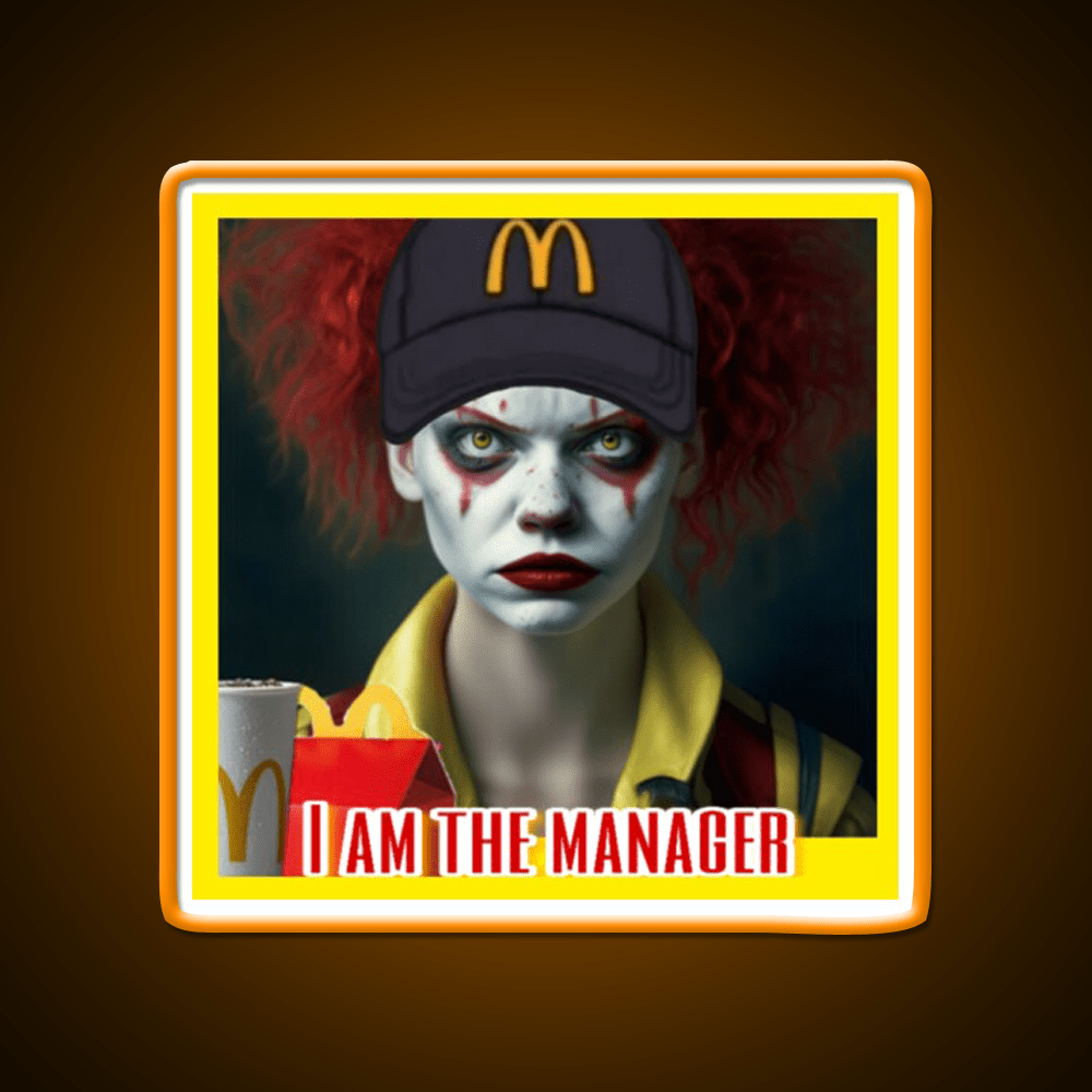 I Am The Manager Fast Food Led Neon Sign For Burger Place Rgb Color - Shineneon