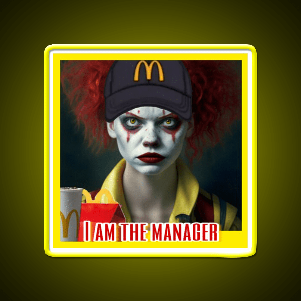 I Am The Manager Fast Food Led Neon Sign For Burger Place Rgb Color - Shineneon