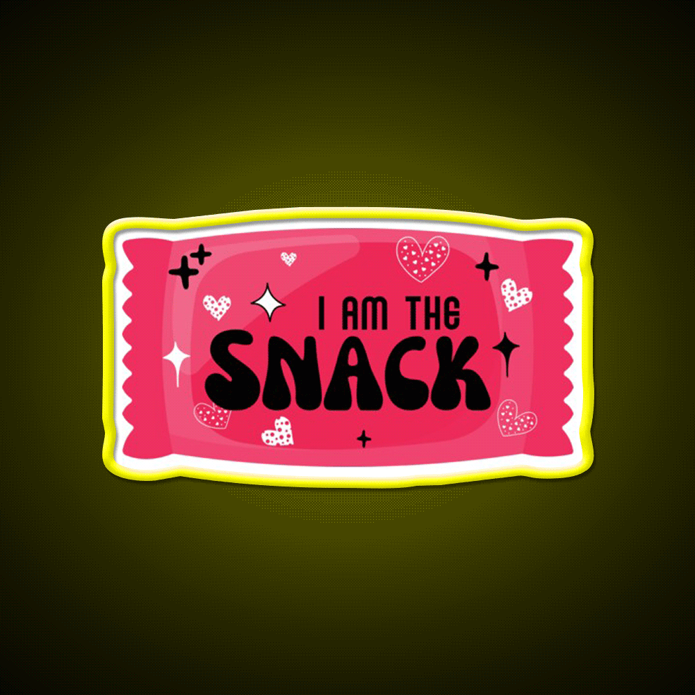 I Am The Snack Food Led Neon Sign Rgb Color - Custom LED neon sign front view