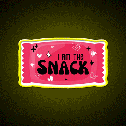 I Am The Snack Food Led Neon Sign Rgb Color - Custom LED neon sign front view