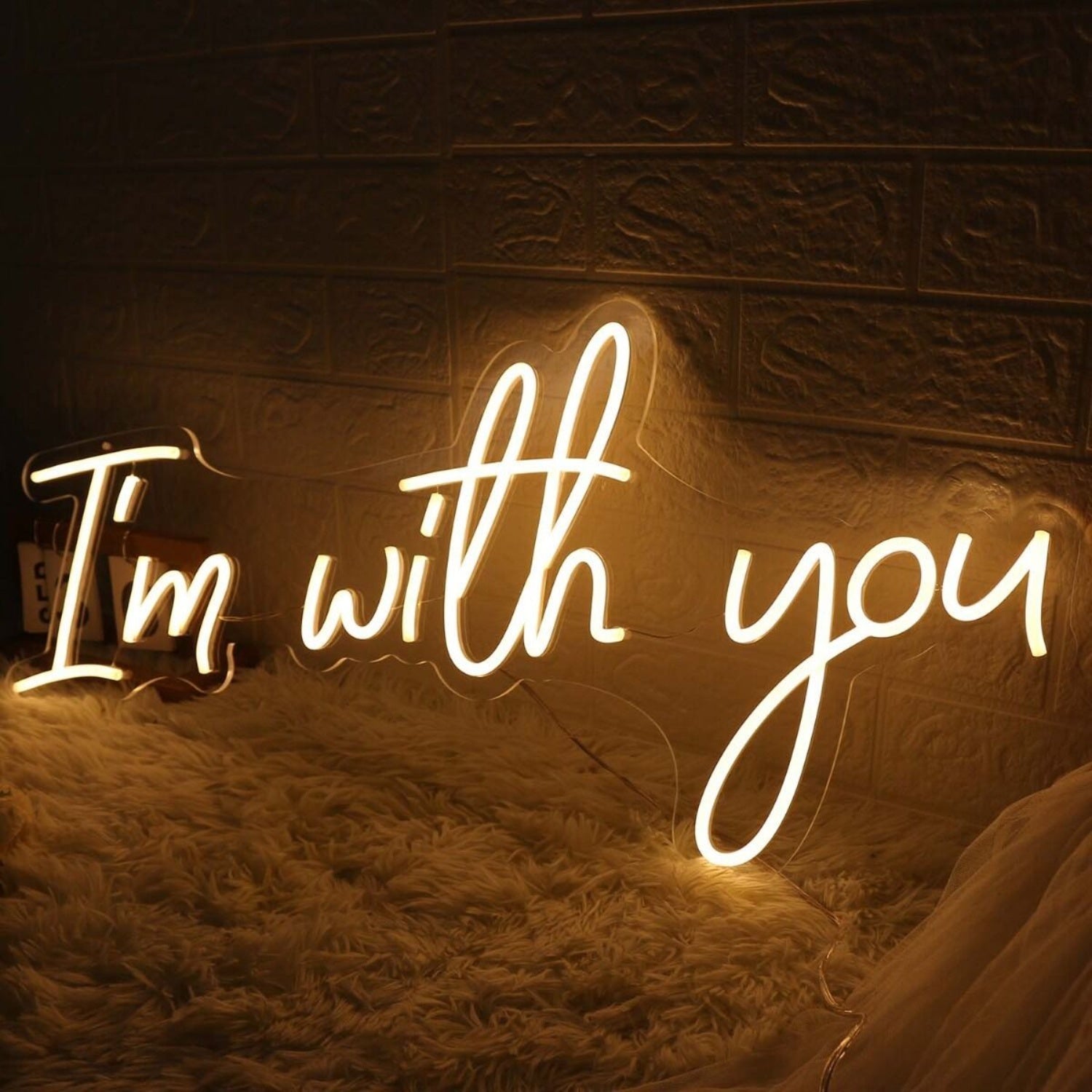 I Am With You Yellow Led Neon Sign - Shineneon