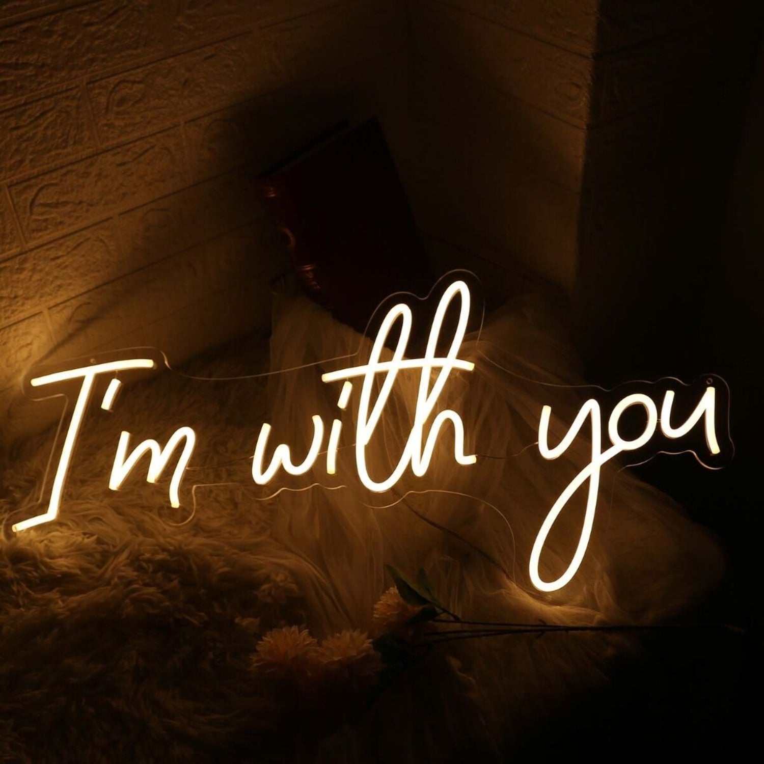 I Am With You Yellow Led Neon Sign - Shineneon