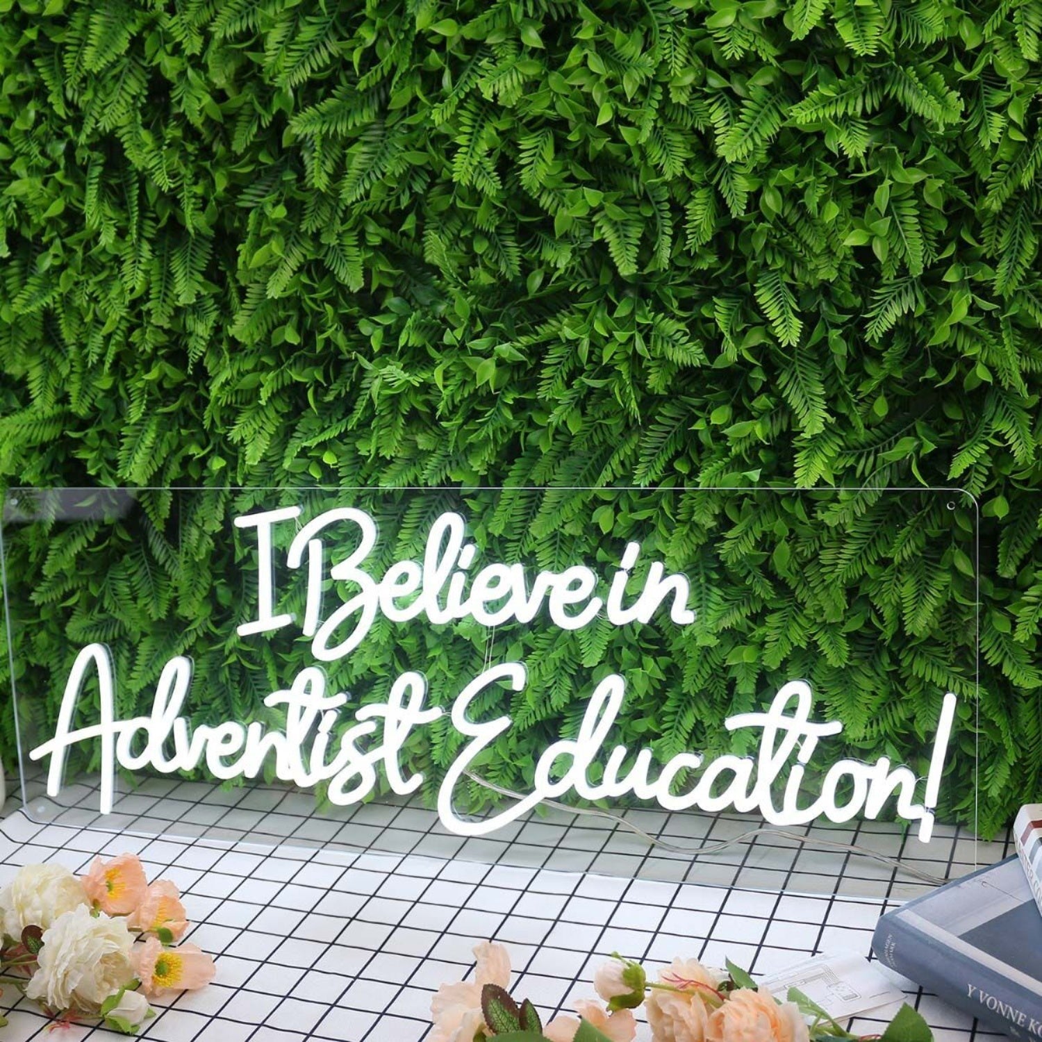 I Believe In Adventist Education White Led Neon Sign - Shineneon
