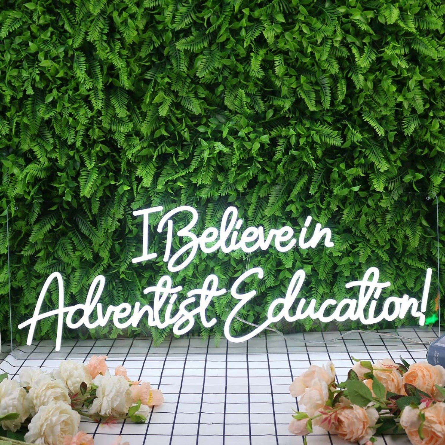 I Believe In Adventist Education White Led Neon Sign - Shineneon