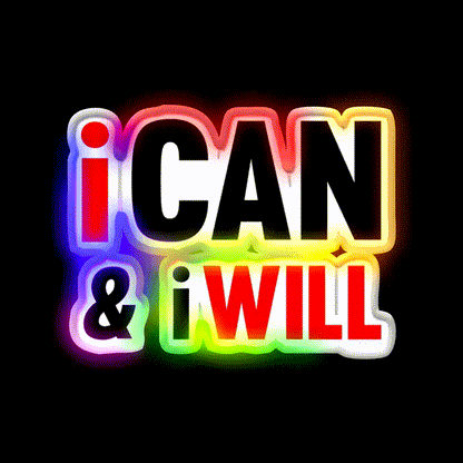 I Can And I Will Gym Fitness Led Neon Sign Rgb Color - LED neon sign close-up detail
