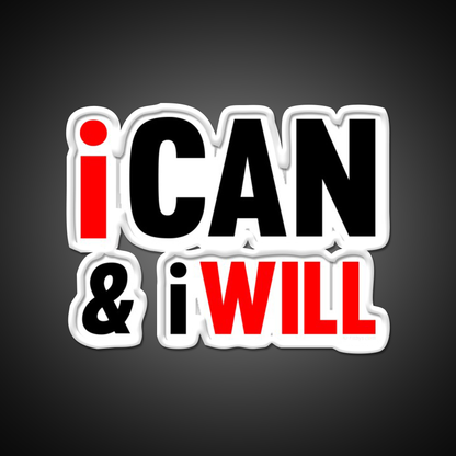I Can And I Will Gym Fitness Led Neon Sign Rgb Color - LED neon sign view 11