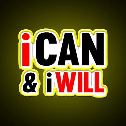 I Can And I Will Gym Fitness Led Neon Sign Rgb Color - LED neon sign view 7