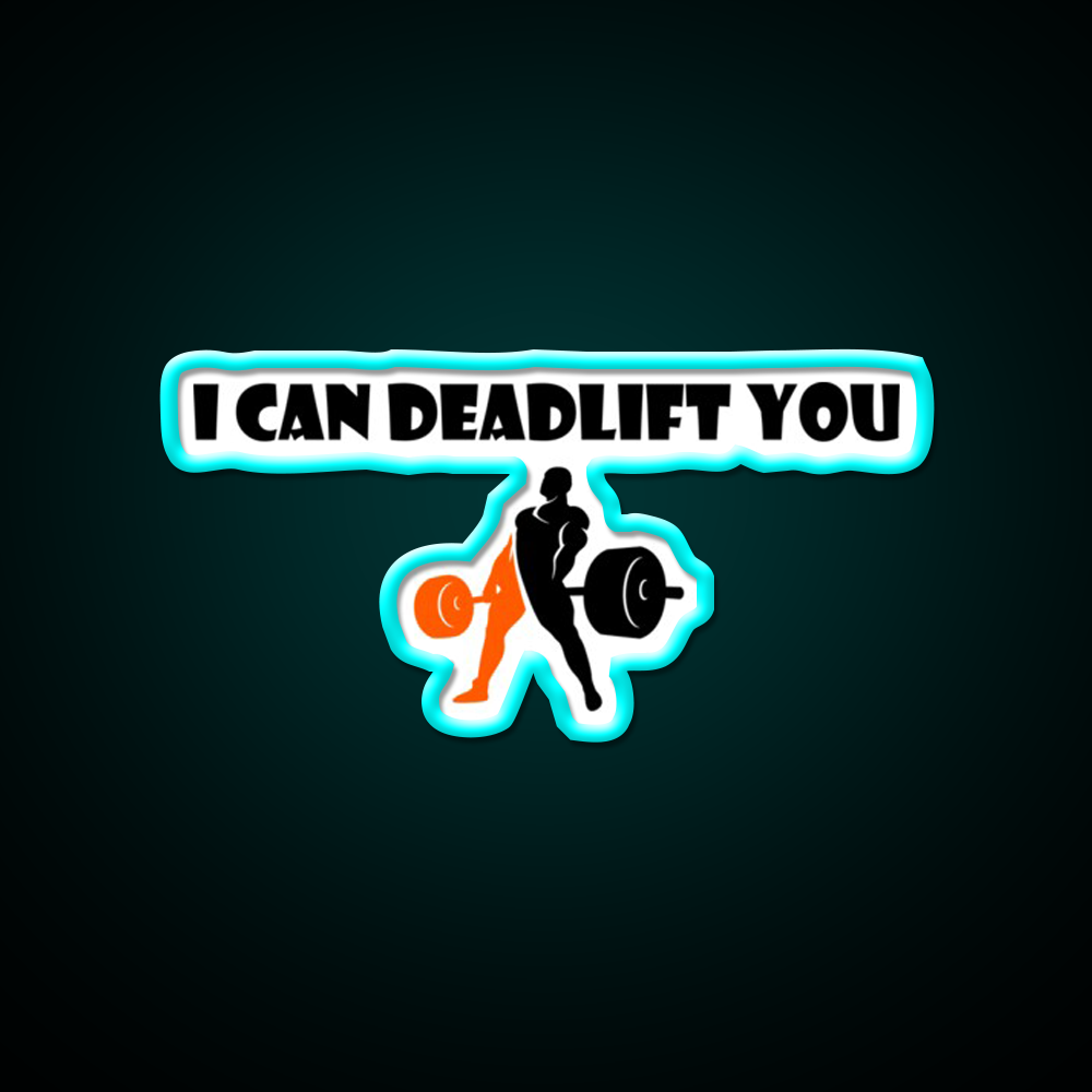 I Can Deadlift You Gym Fitness Led Neon Sign Rgb Color - Size and dimension reference