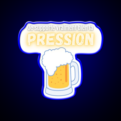 I Can Handle Beer Pressure Humor Really Well Man Cave Bar Led Neon Sign Rgb Color