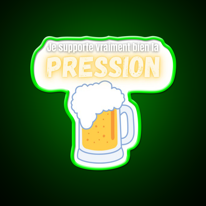 I Can Handle Beer Pressure Humor Really Well Man Cave Bar Led Neon Sign Rgb Color