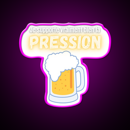 I Can Handle Beer Pressure Humor Really Well Man Cave Bar Led Neon Sign Rgb Color