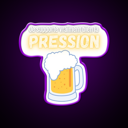 I Can Handle Beer Pressure Humor Really Well Man Cave Bar Led Neon Sign Rgb Color