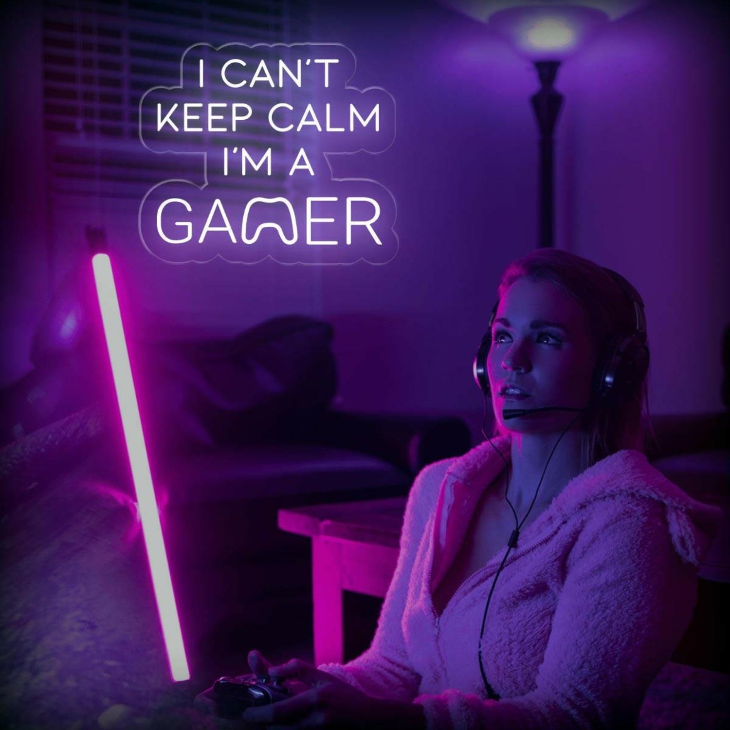 I Cant Keep Calm Im A Gamer Led Neon Sign With Controller For Game Room Decor | Shineneon