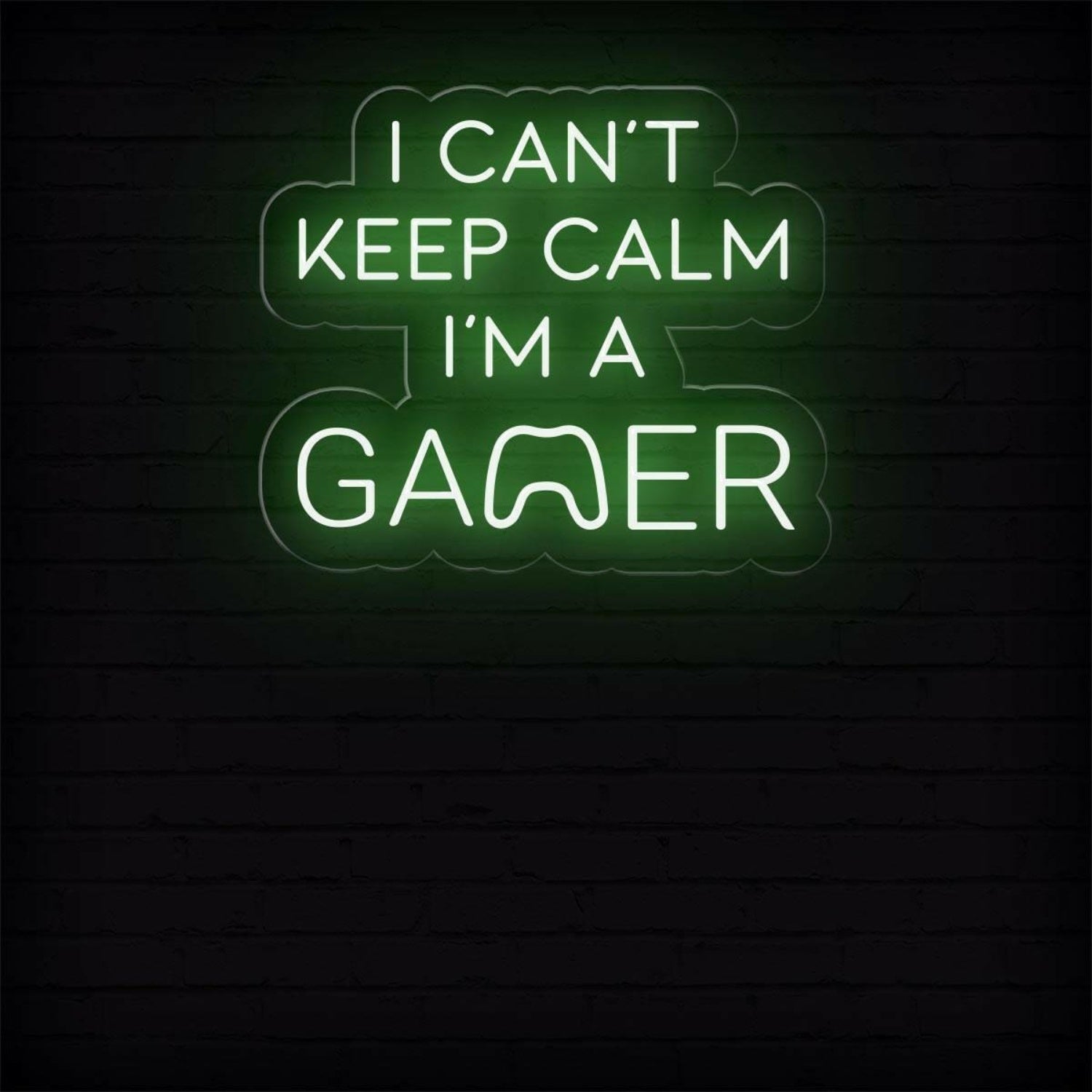I Cant Keep Calm Im A Gamer Led Neon Sign With Controller For Game Room Decor | Shineneon