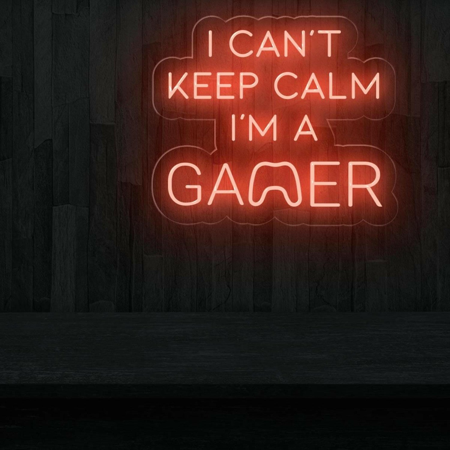 I Cant Keep Calm Im A Gamer Led Neon Sign With Controller For Game Room Decor | Shineneon