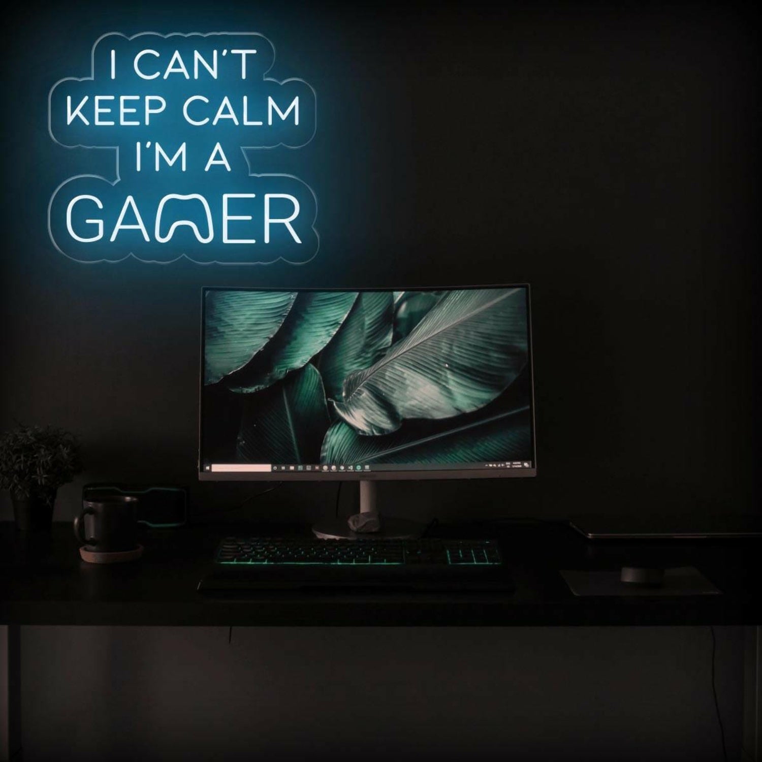 I Cant Keep Calm Im A Gamer Led Neon Sign With Controller For Game Room Decor | Shineneon
