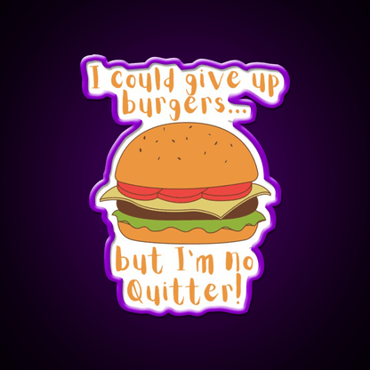 I Could Give Up Burgers Burger Fast Food Led Neon Sign For Burger Place Rgb Color - Shineneon