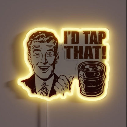 I D Tap That Keg Forecast Rgb Led Neon Sign - Shineneon