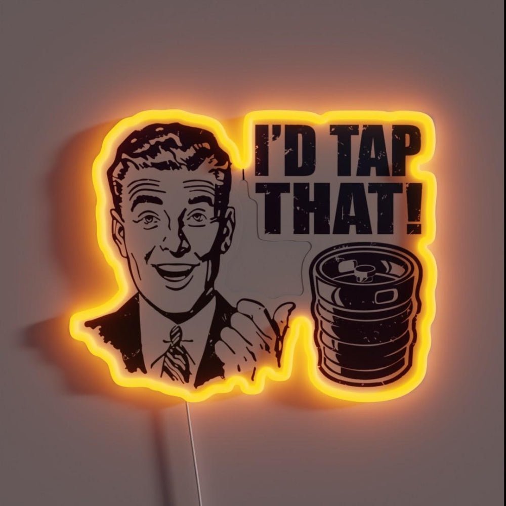 I D Tap That Keg Forecast Rgb Led Neon Sign Bar Wall Decor - Shineneon