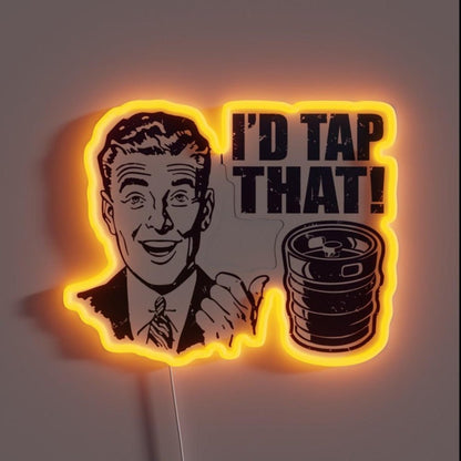 I D Tap That Keg Forecast Rgb Led Neon Sign Bar Wall Decor - Shineneon