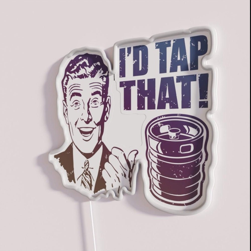 I D Tap That Keg Forecast Rgb Led Neon Sign Bar Wall Decor - Shineneon