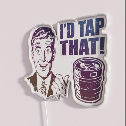 I D Tap That Keg Forecast Rgb Led Neon Sign Bar Wall Decor - Shineneon