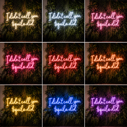 I Didn't Call You Tequila Did LED Neon Sign - 05 Color Grid