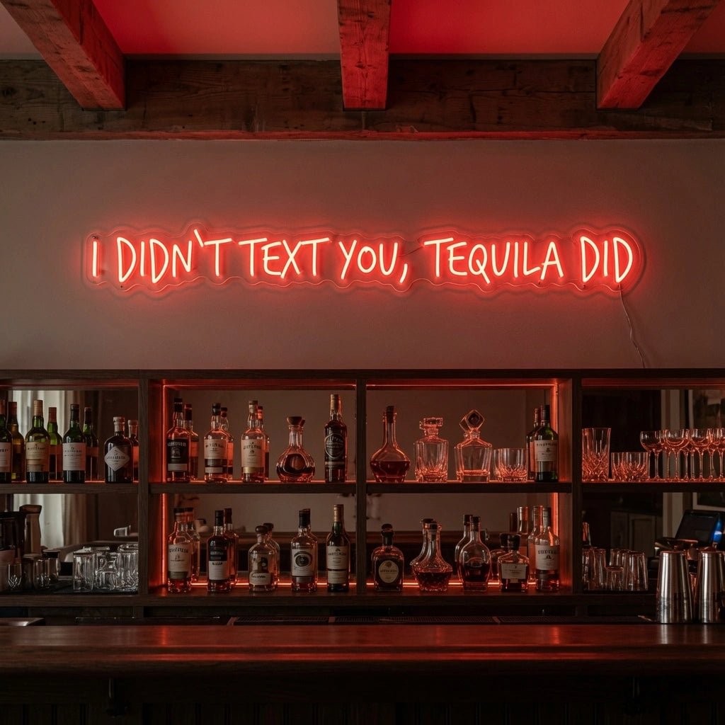 I Didn't Text You Tequila Did LED Neon Sign - Shineneon