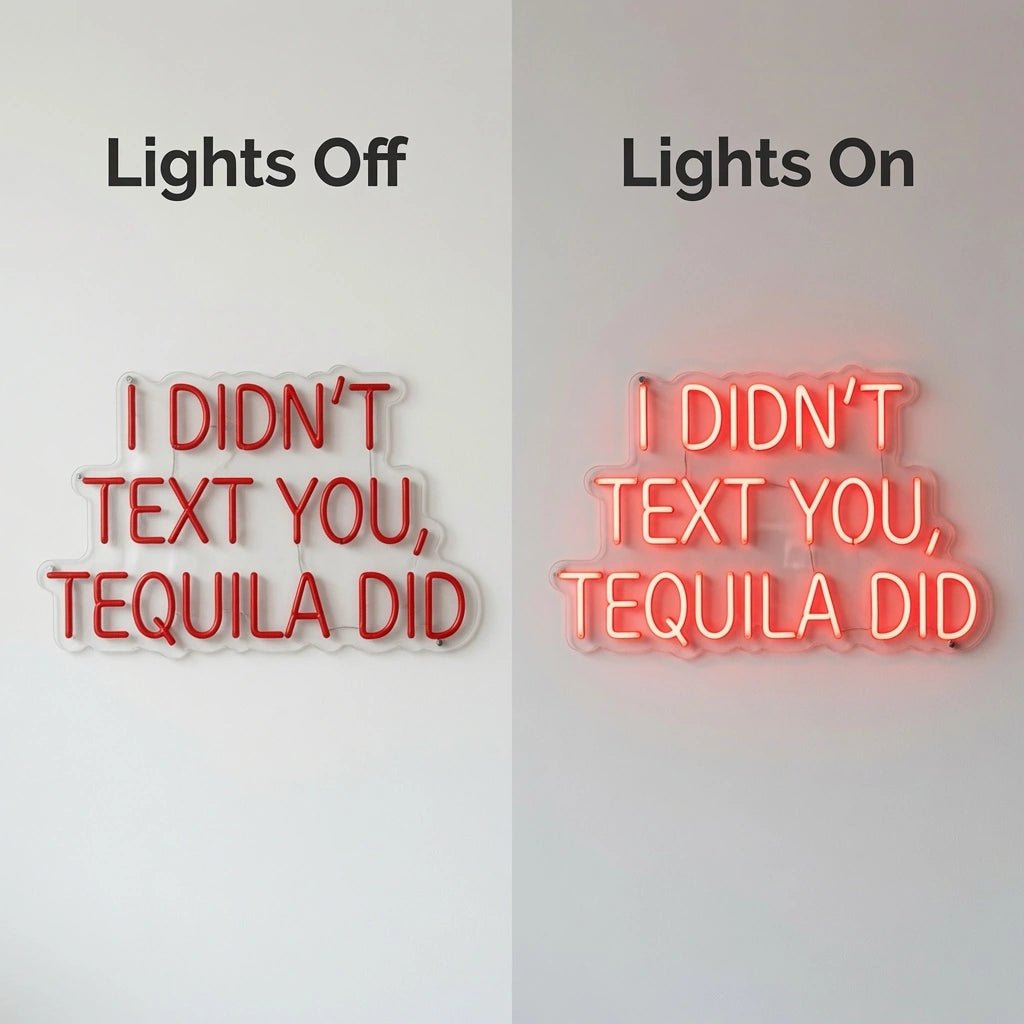 I Didn't Text You Tequila Did LED Neon Sign - Shineneon