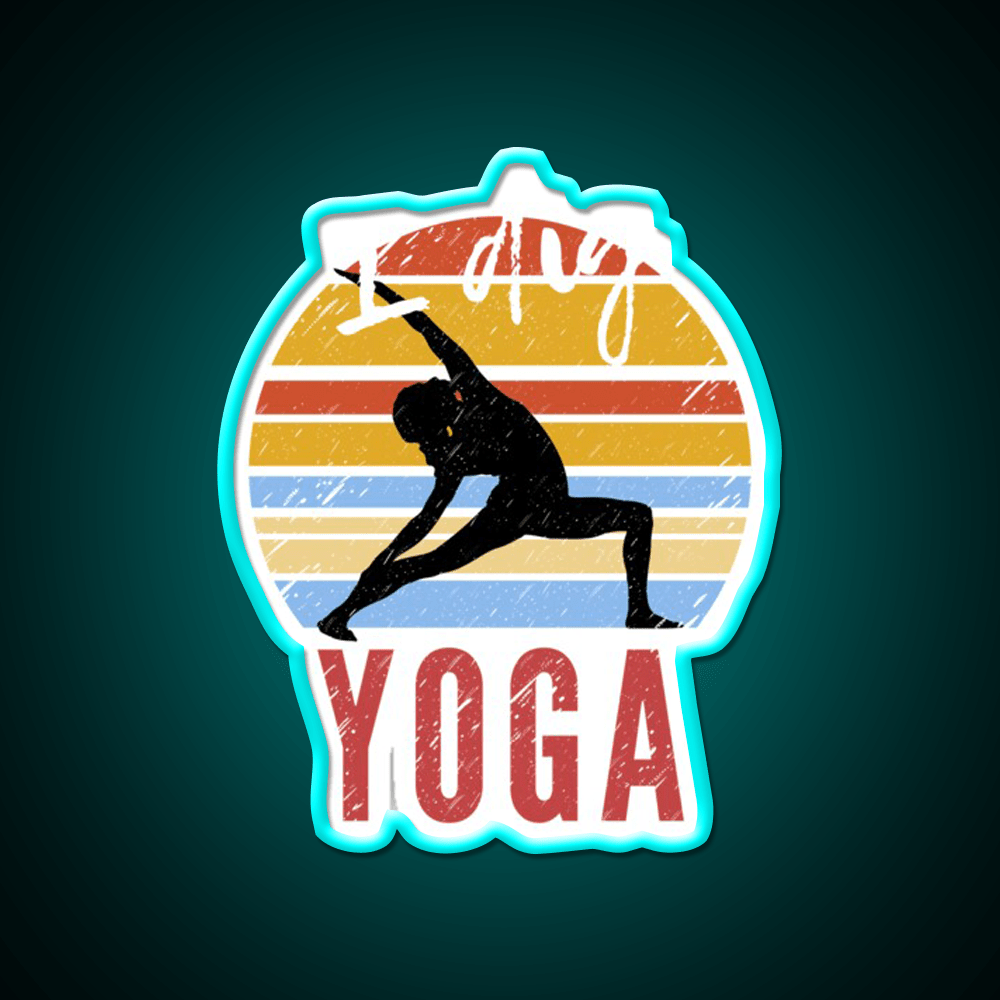 I Dig Yoga Vintage Yoga Led Neon Sign For Wellness Space Rgb Color - Shineneon