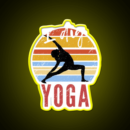 I Dig Yoga Vintage Yoga Led Neon Sign For Wellness Space Rgb Color - Shineneon